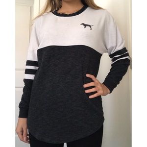 PINK Long Sleeve Crew Neck Sweater